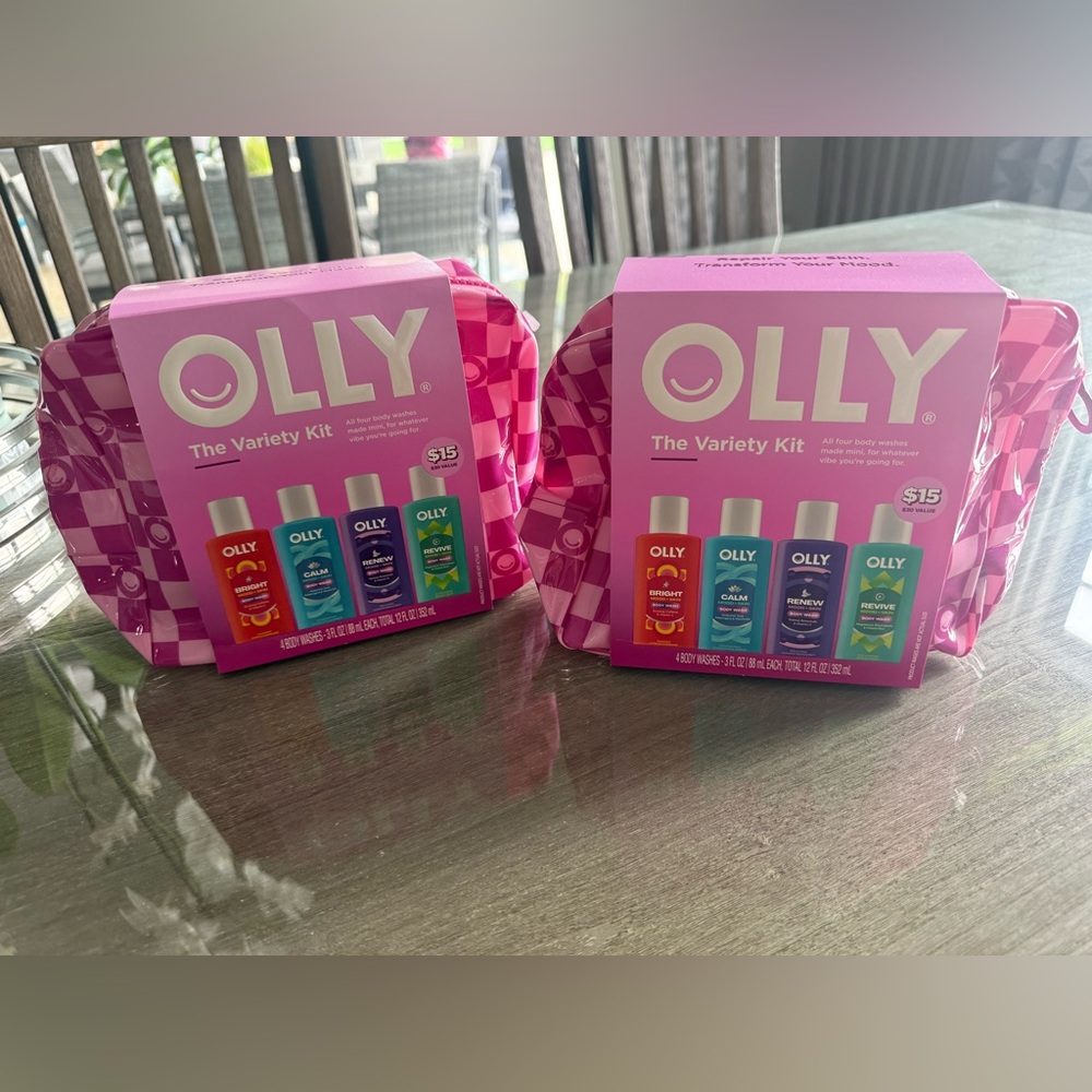 Two sets  OLLY Limited Edition Variety Pack Body Care Gift Set Mini Body Wash